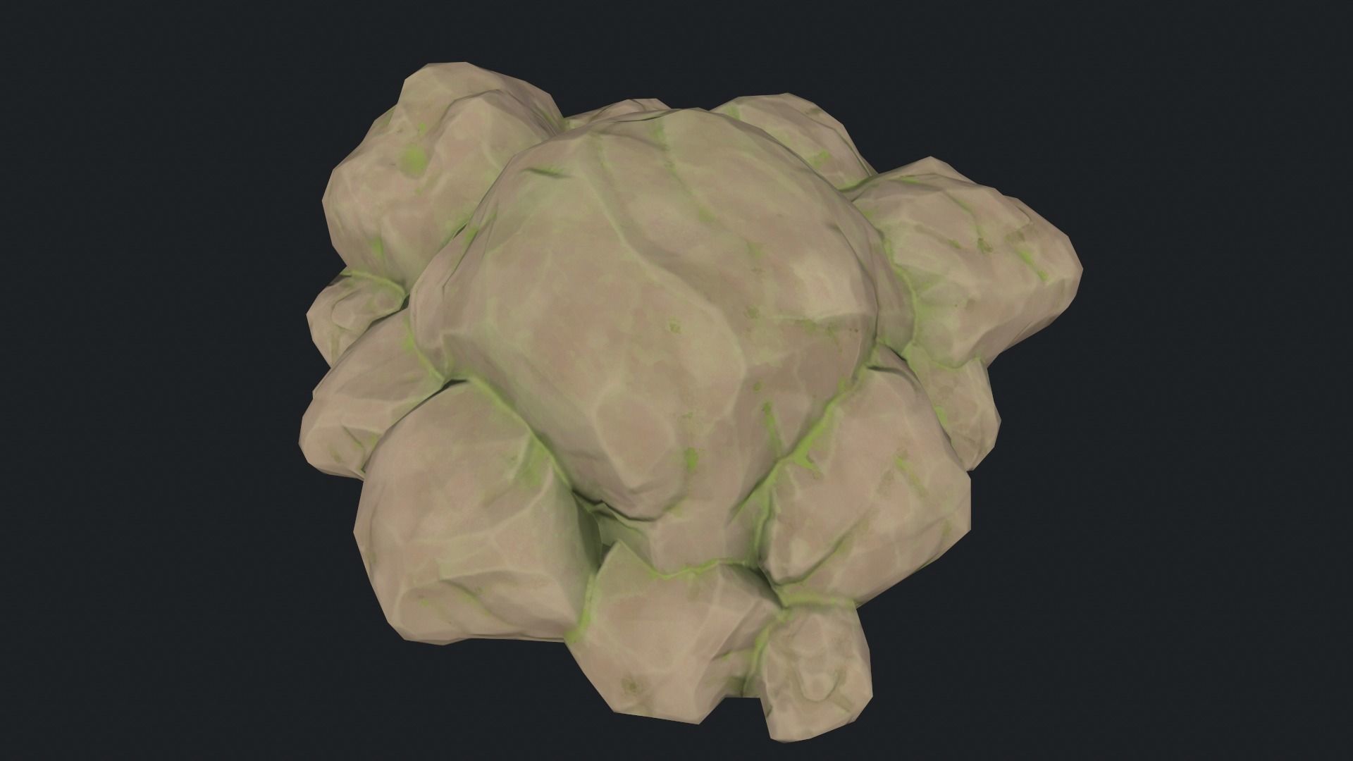 Stylized lowpoly rocks Free low-poly 3D model_3
