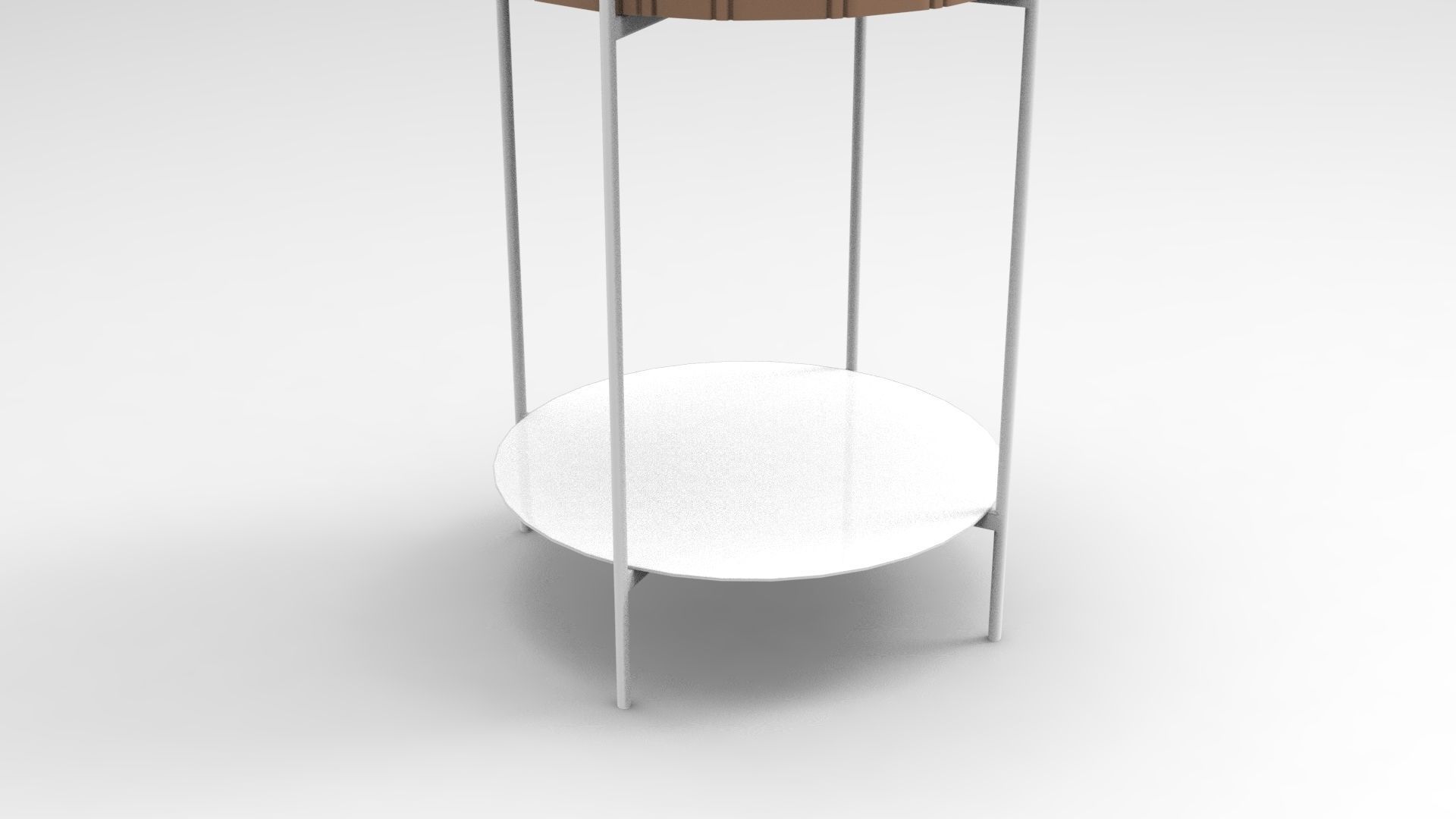 Twist Side Table Low-poly 3D model_3