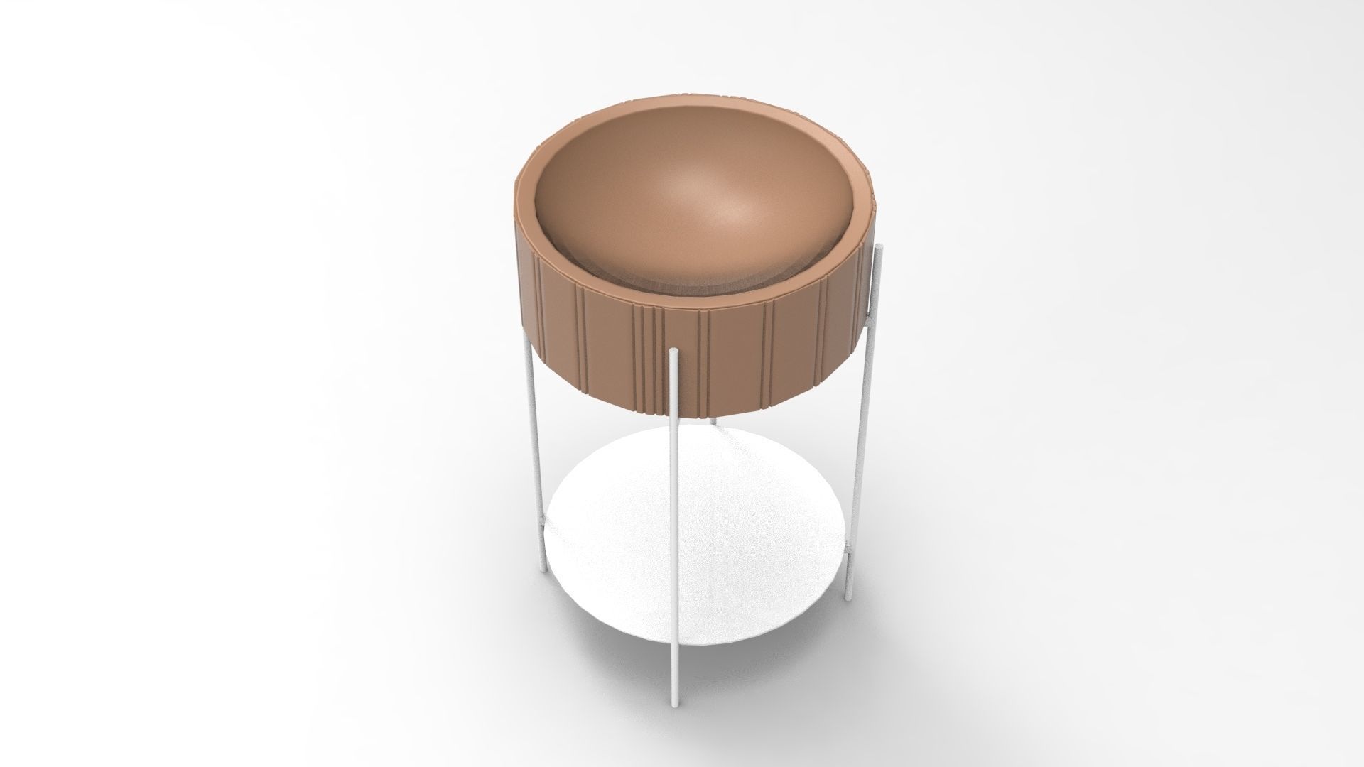 Twist Side Table Low-poly 3D model_1