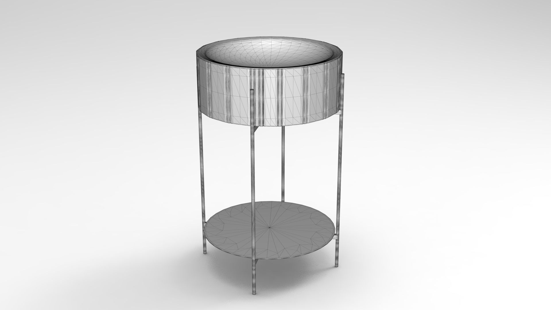Twist Side Table Low-poly 3D model_5