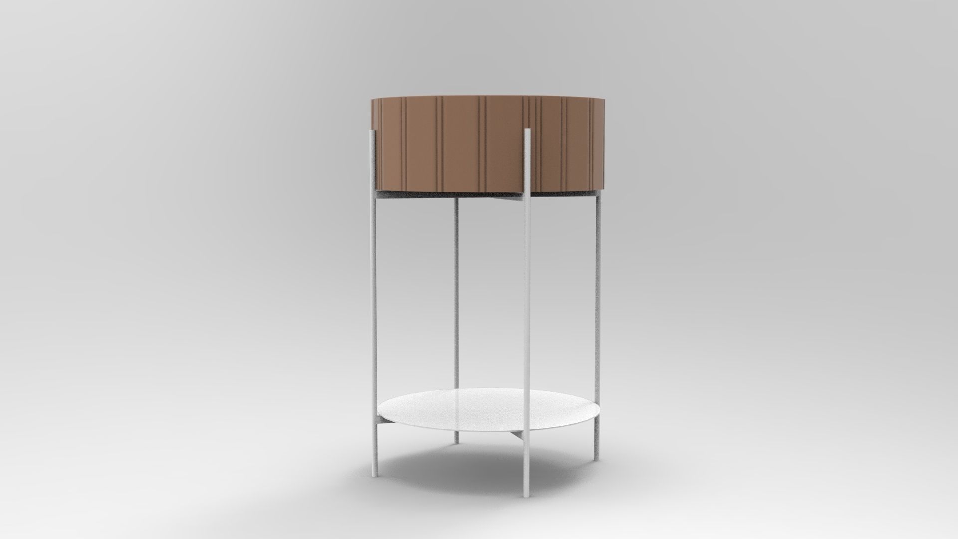 Twist Side Table Low-poly 3D model_2