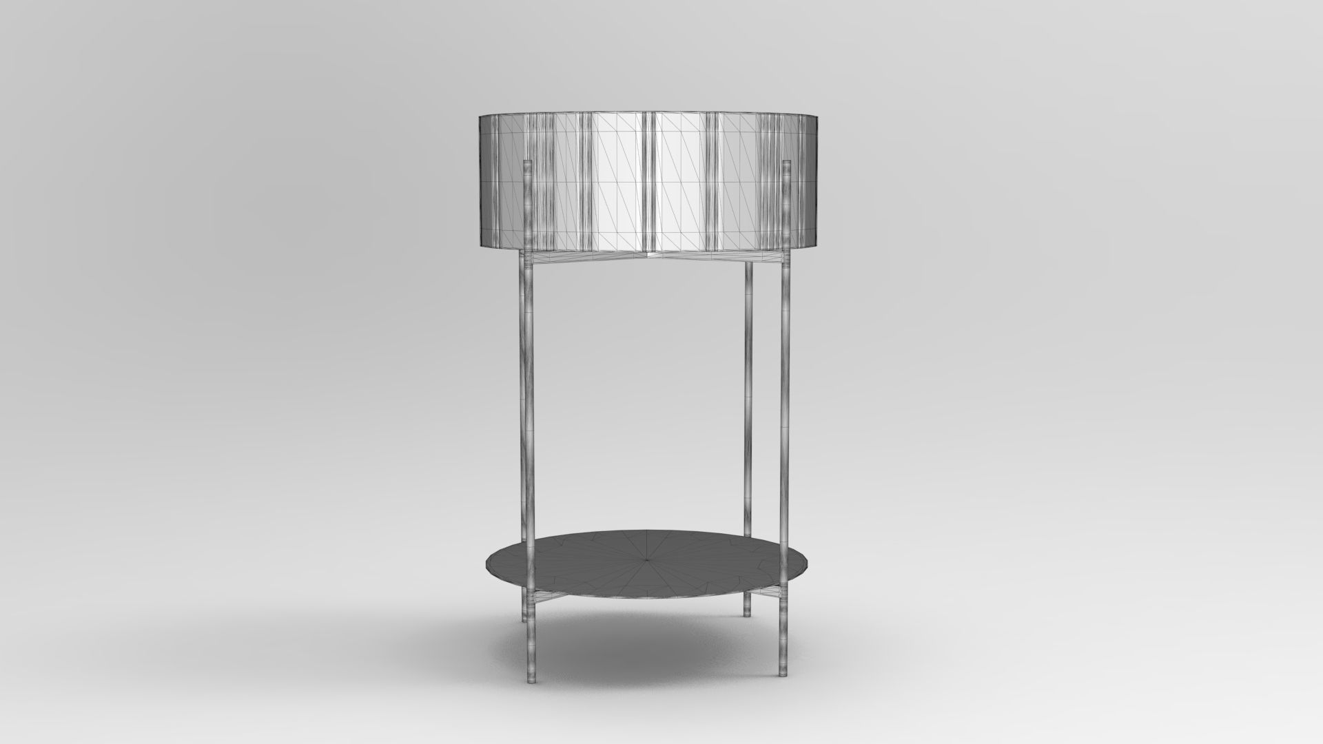 Twist Side Table Low-poly 3D model_6