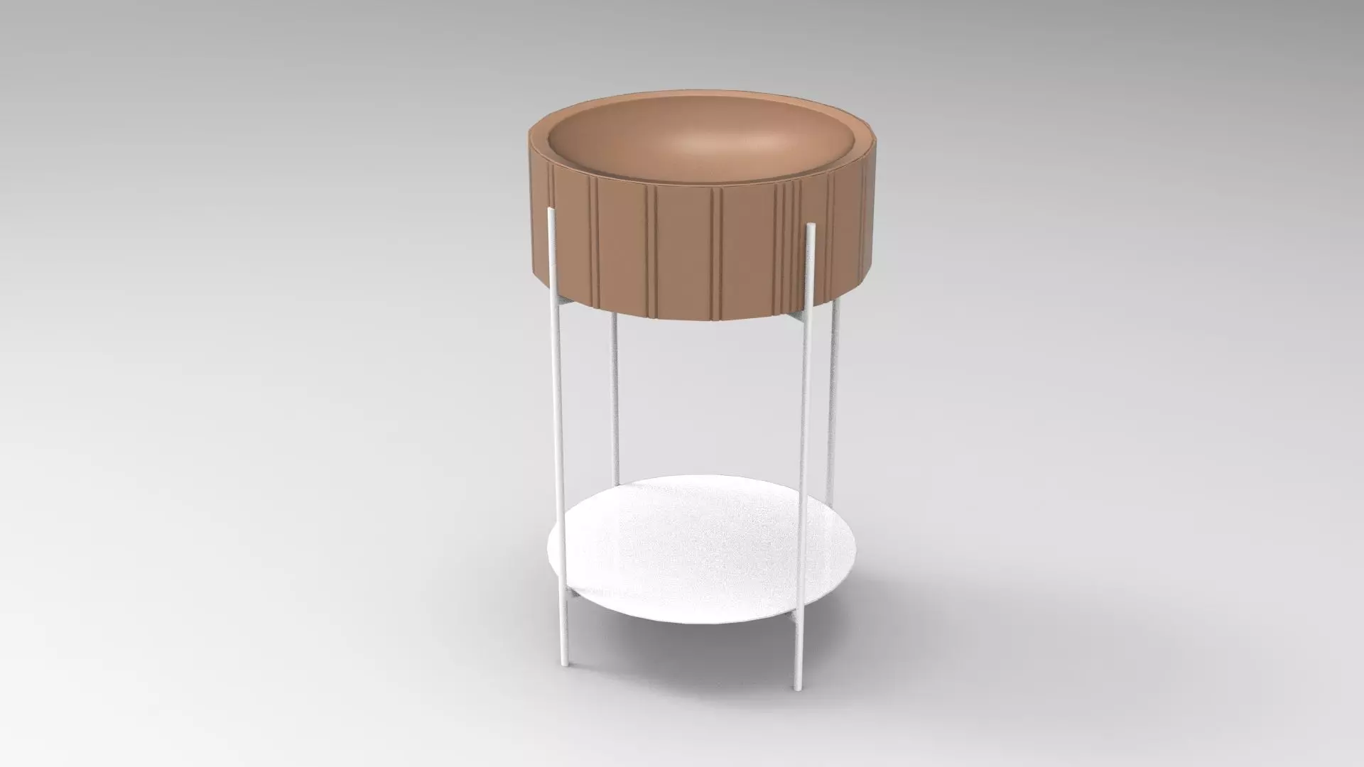 Twist Side Table Low-poly 3D model_0