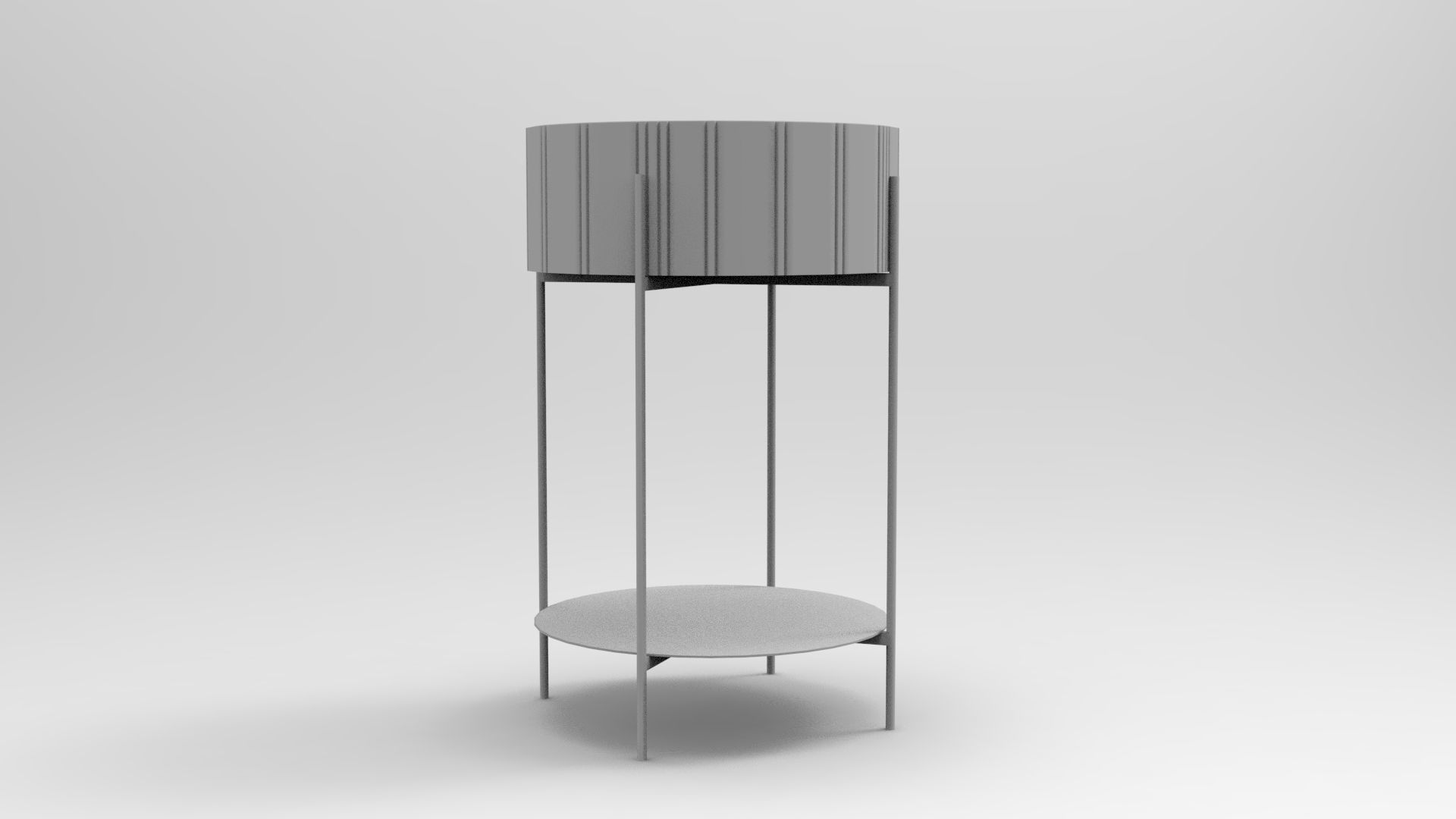 Twist Side Table Low-poly 3D model_7