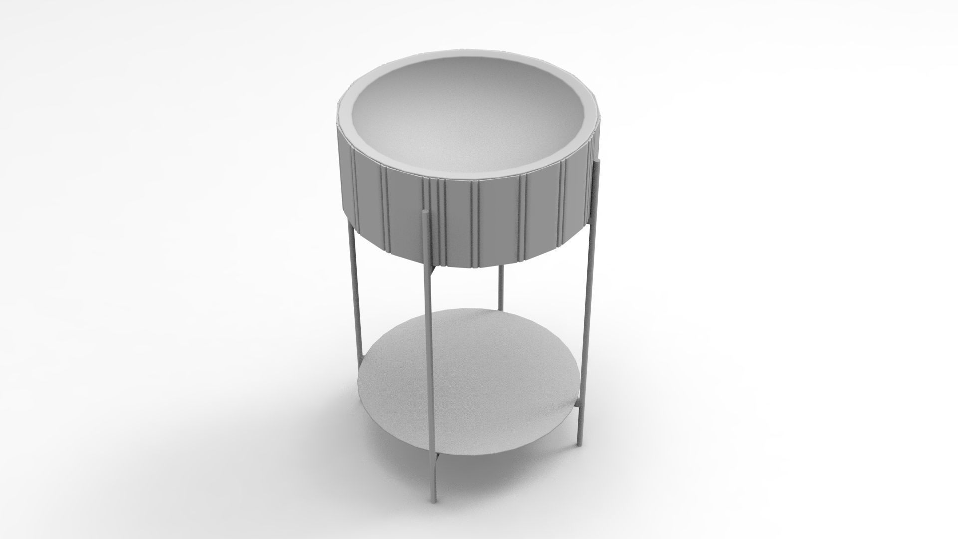 Twist Side Table Low-poly 3D model_8