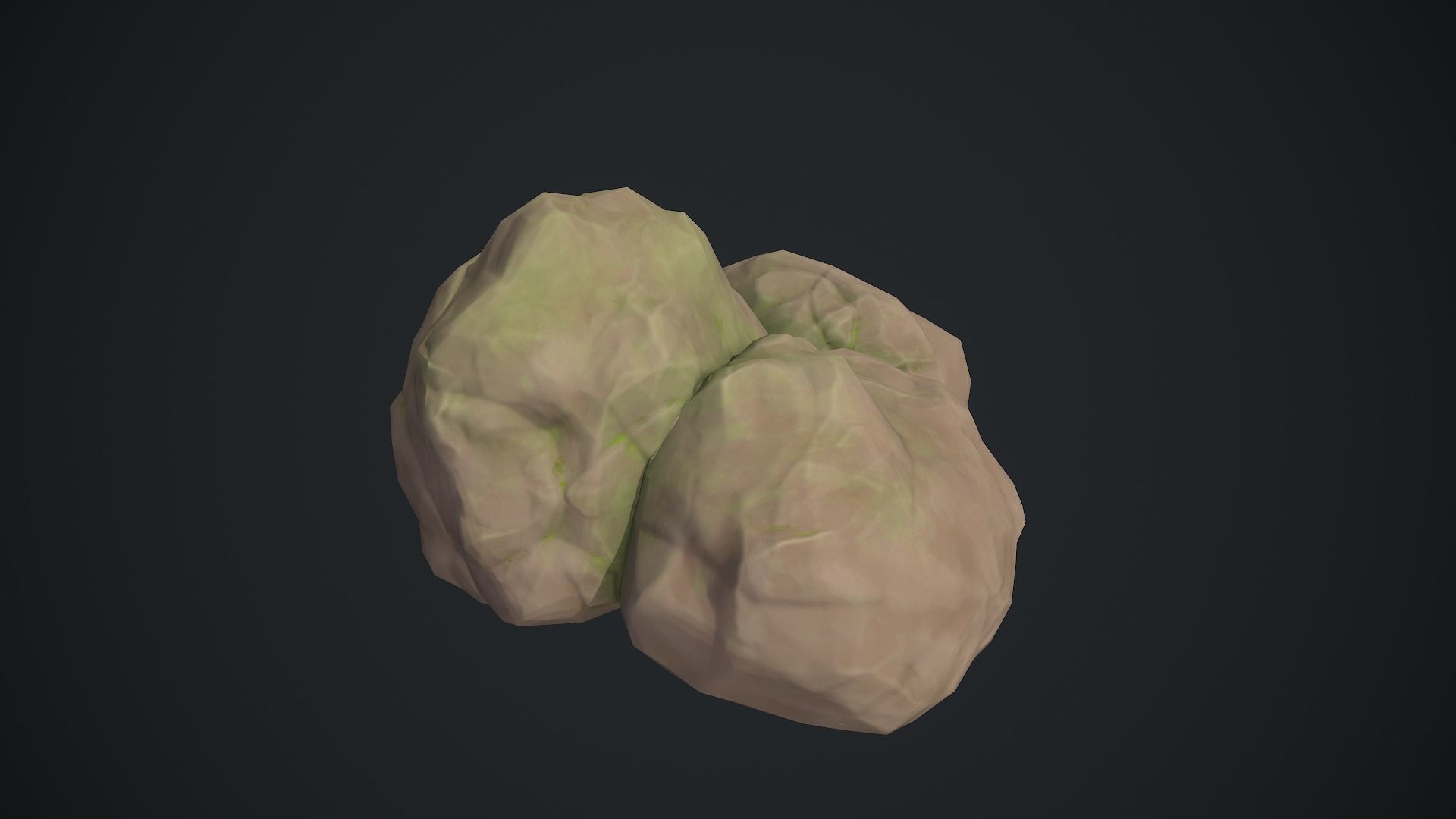 Stylized lowpoly rocks 2 Free low-poly 3D model_4