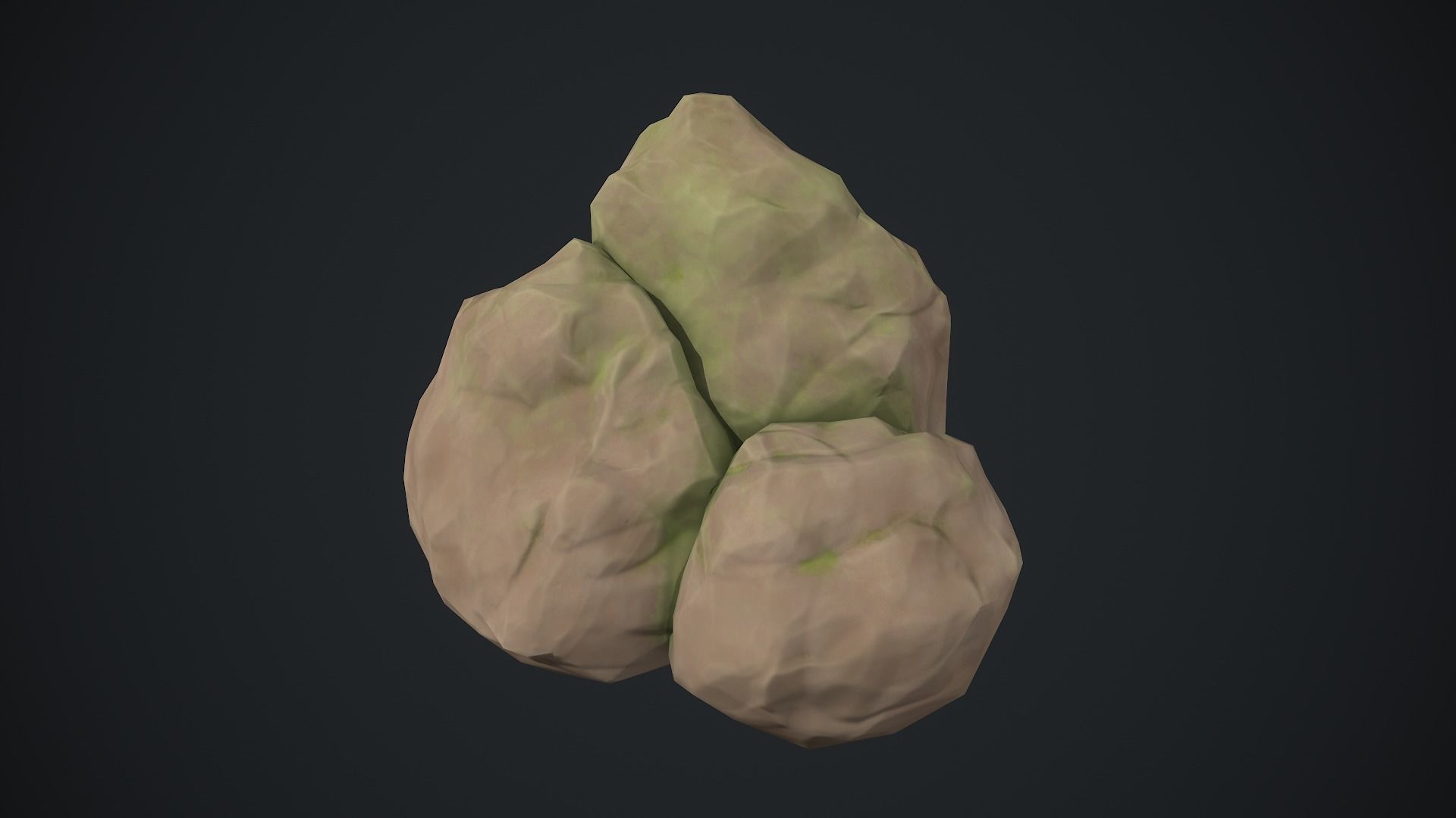 Stylized lowpoly rocks 2 Free low-poly 3D model_2