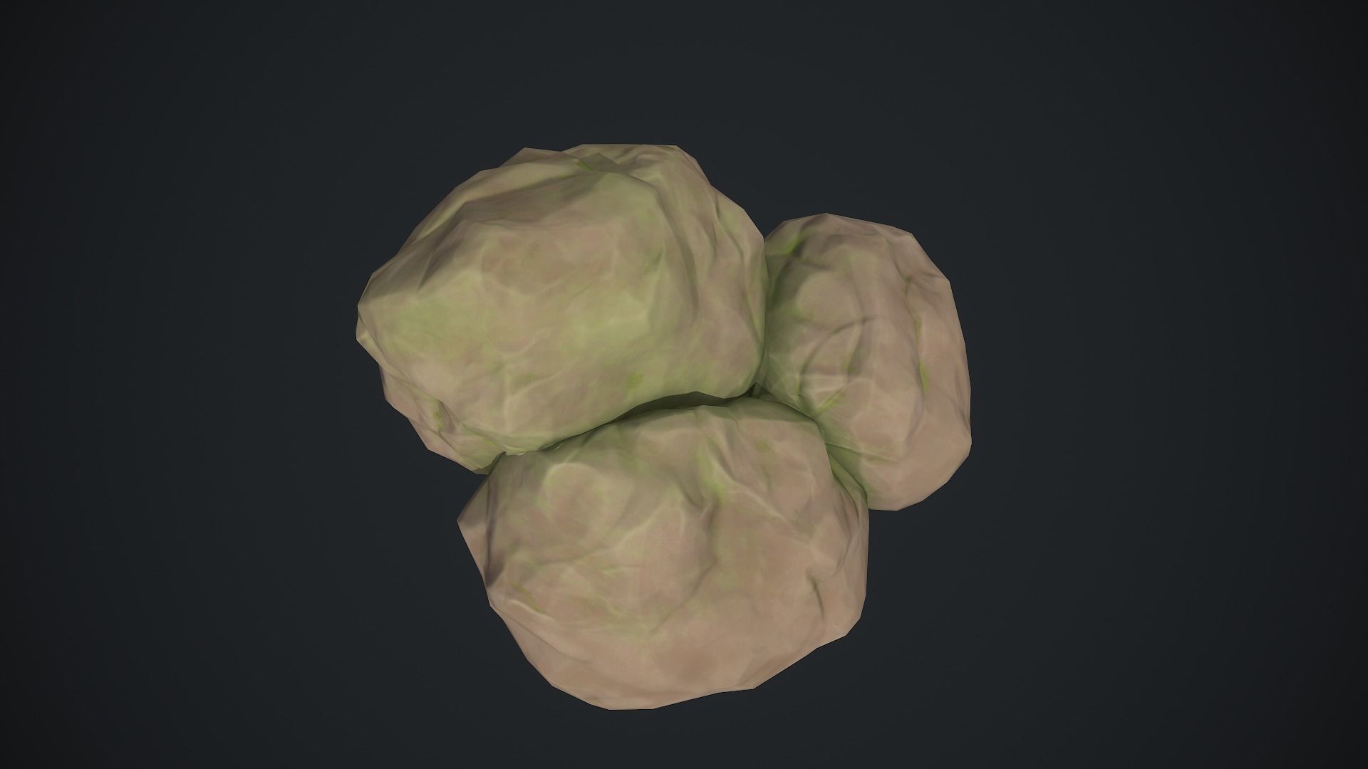 Stylized lowpoly rocks 2 Free low-poly 3D model_5