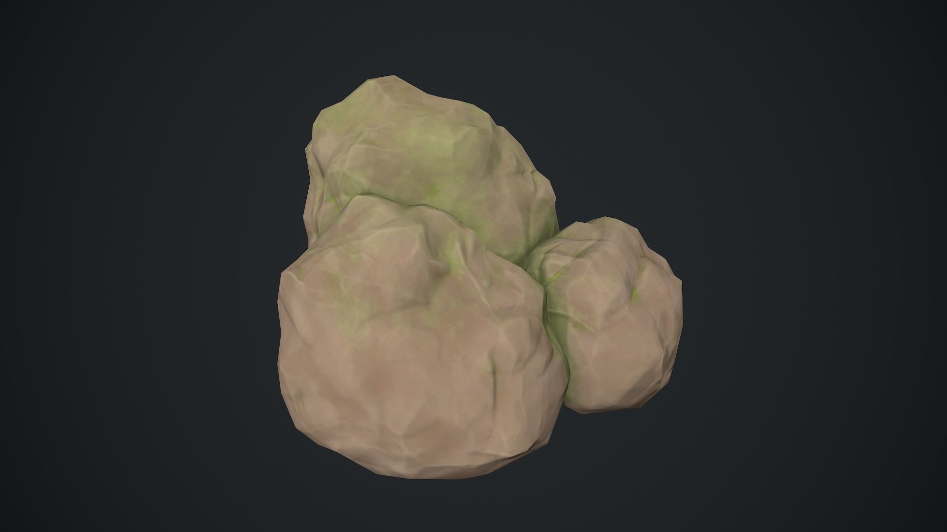 Stylized lowpoly rocks 2 Free low-poly 3D model_3
