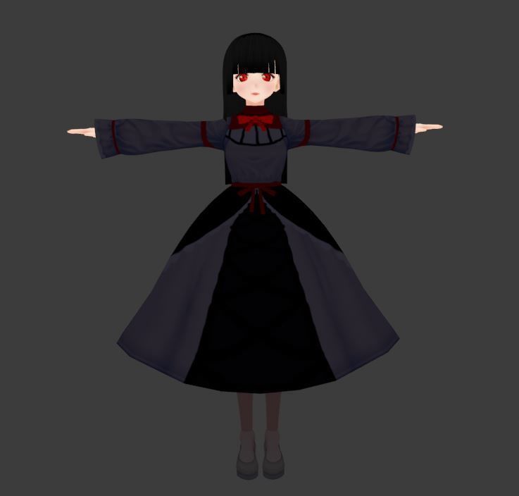 SciFi 3d anime character c8 Low-poly 3D model_1