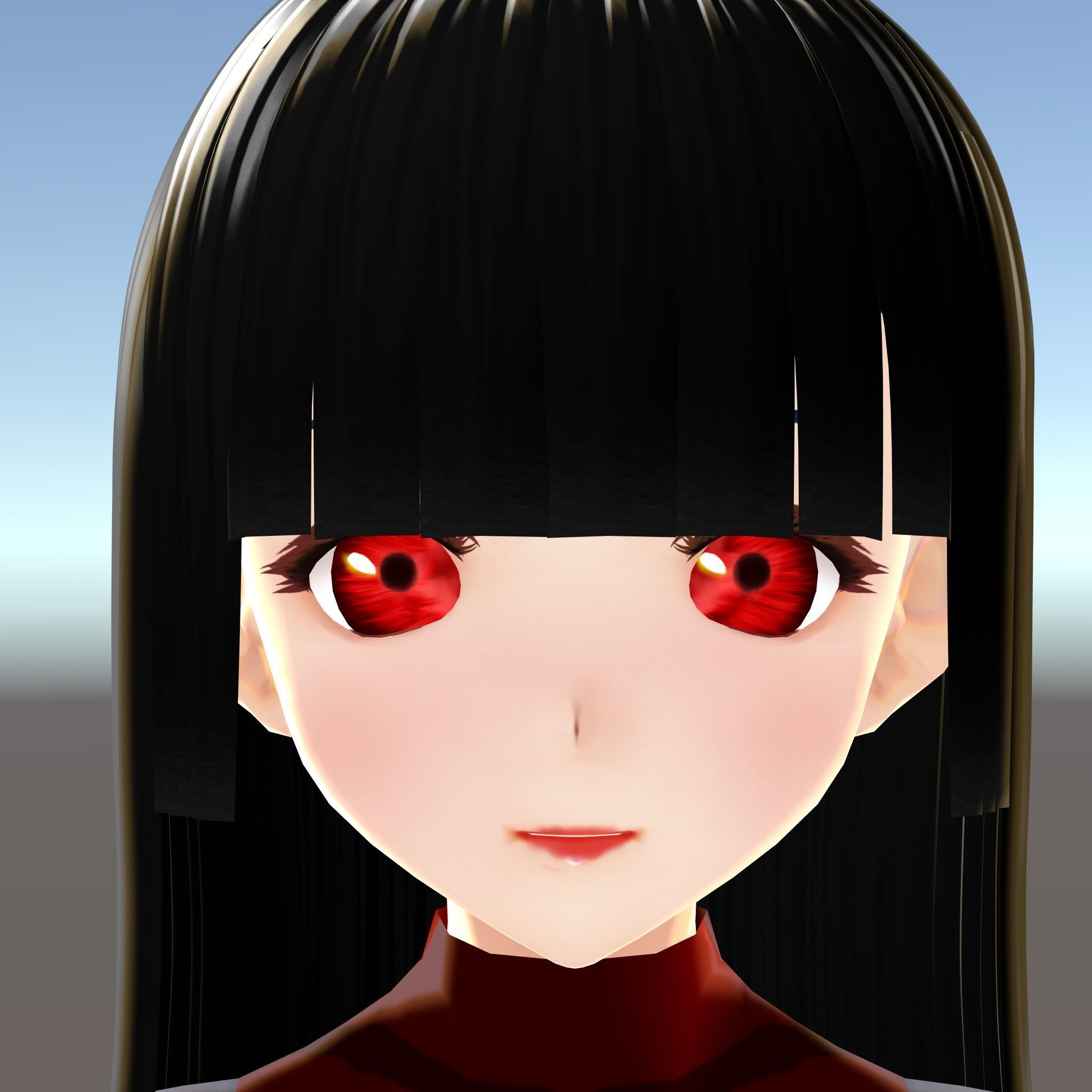 SciFi 3d anime character c8 Low-poly 3D model_4