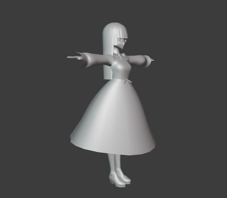 SciFi 3d anime character c8 Low-poly 3D model_11