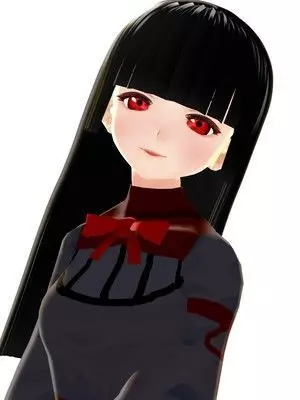 SciFi 3d anime character c8 Low-poly 3D model_0