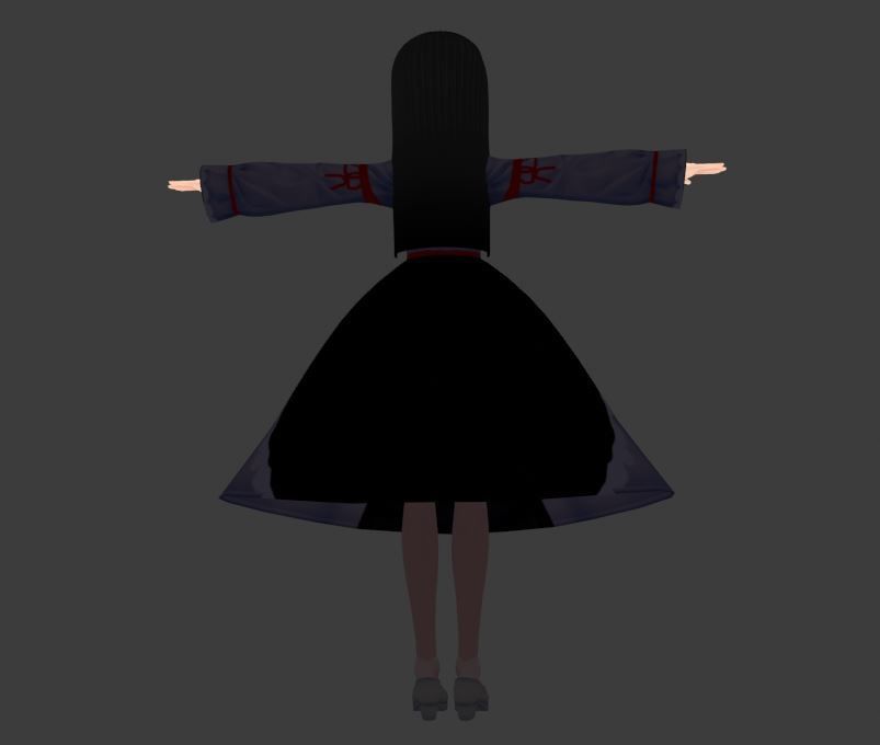 SciFi 3d anime character c8 Low-poly 3D model_5