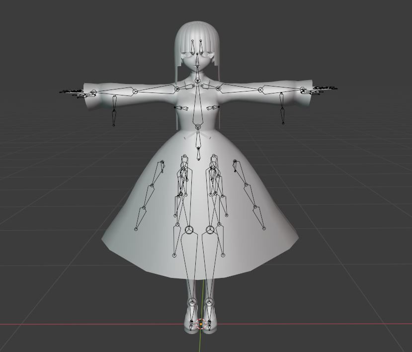 SciFi 3d anime character c8 Low-poly 3D model_9