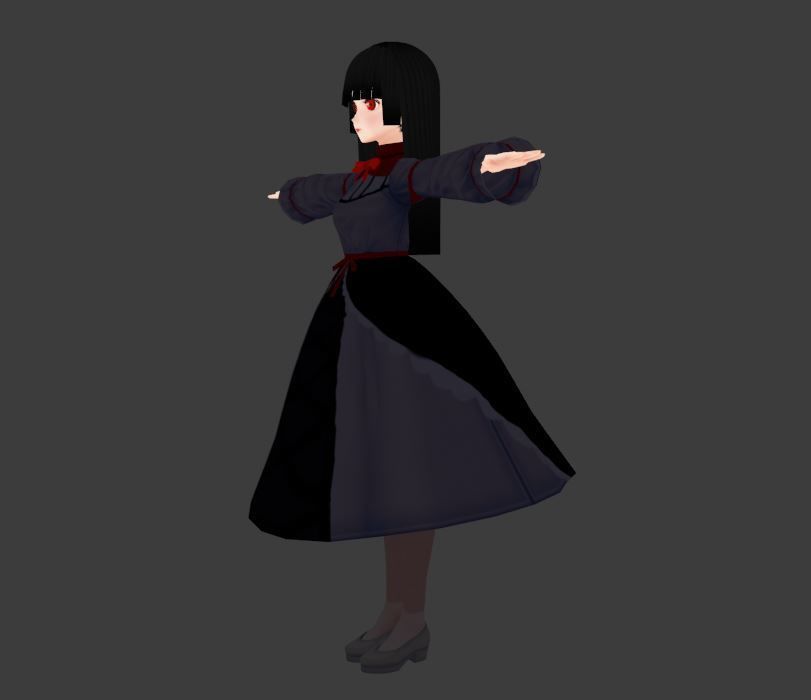 SciFi 3d anime character c8 Low-poly 3D model_3