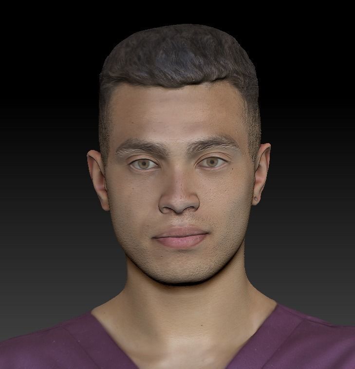 Handsome young doctor in A-pose 315 Low-poly 3D model_6