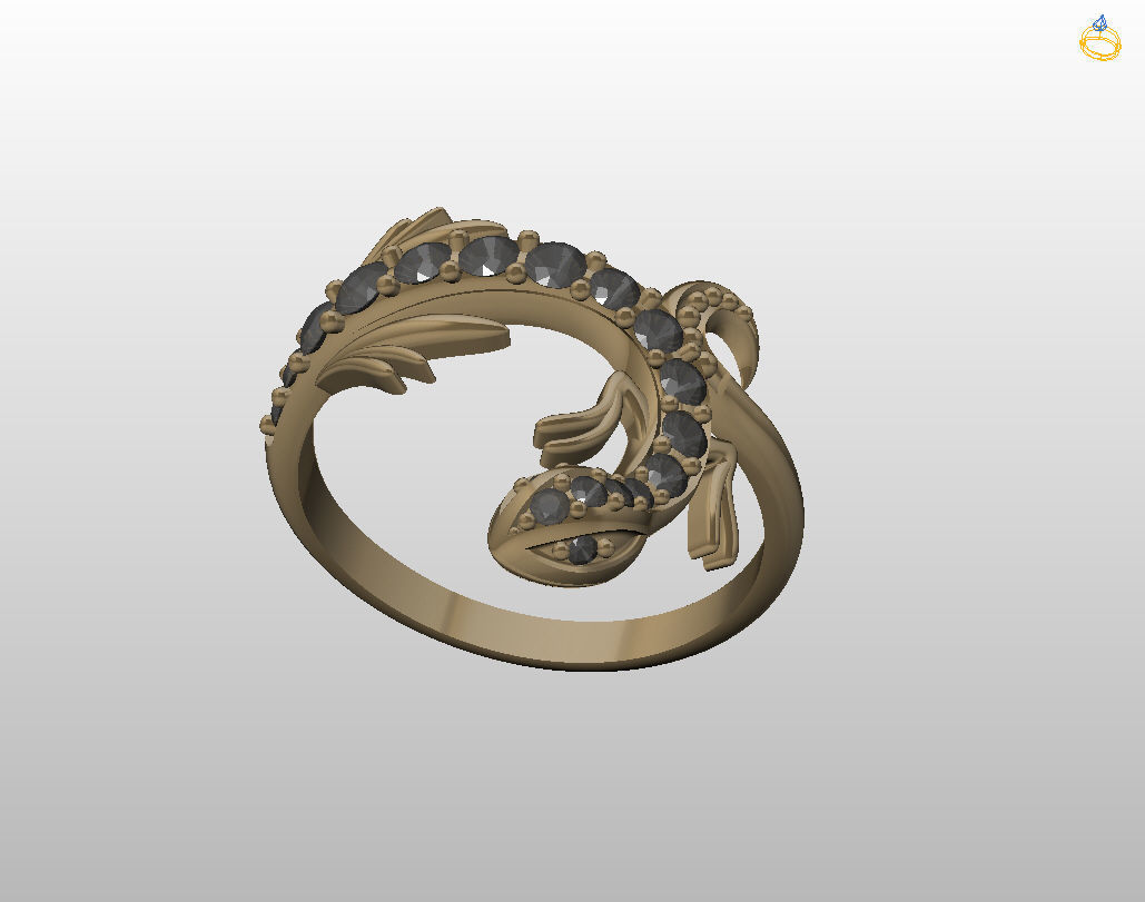 Ring lizard 3D print model_8