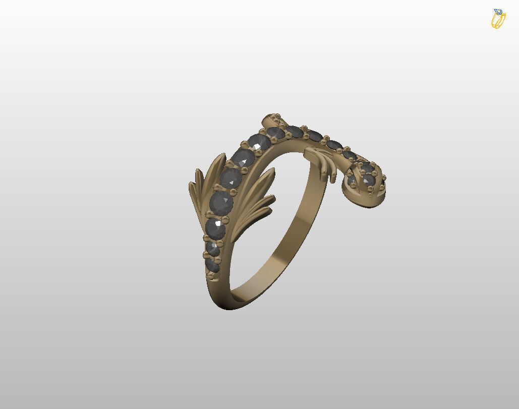 Ring lizard 3D print model_11