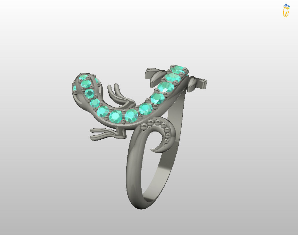 Ring lizard 3D print model_31
