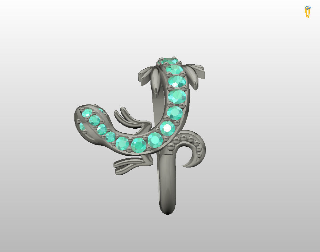 Ring lizard 3D print model_23