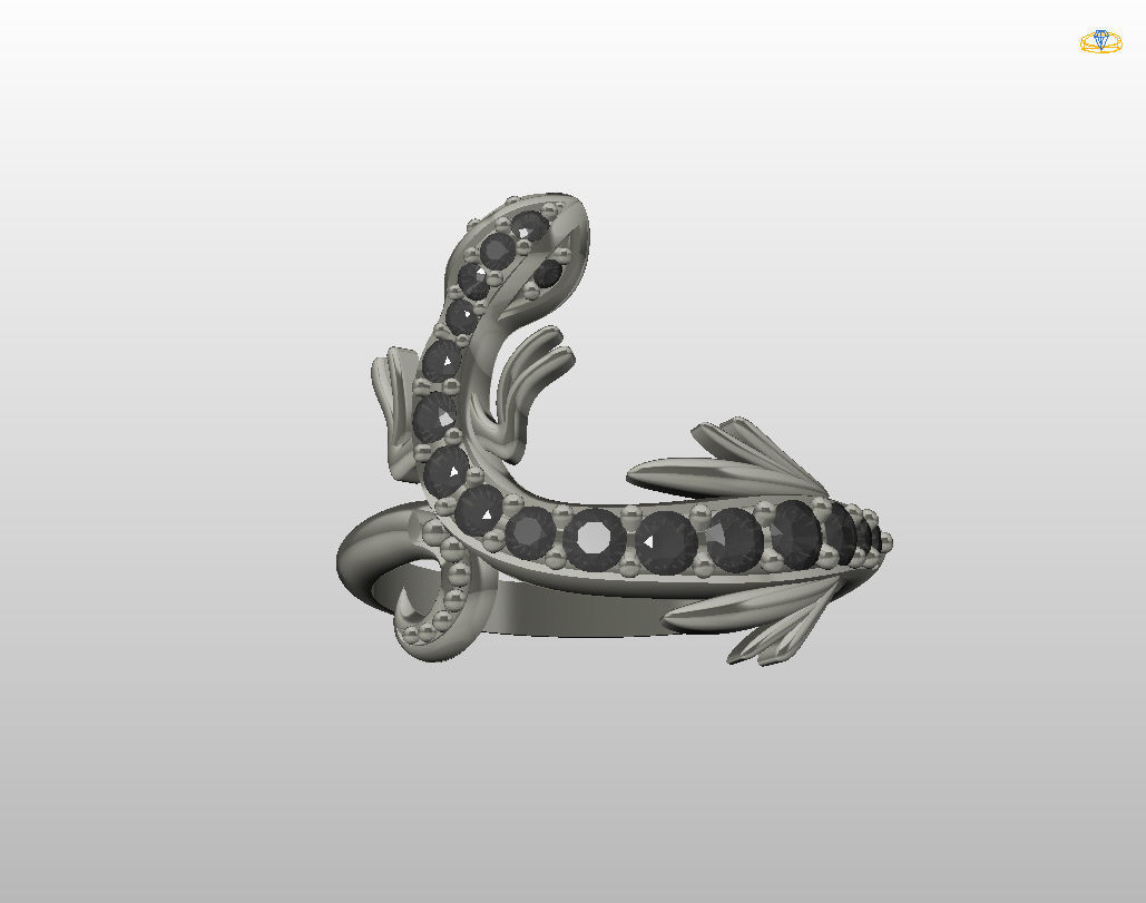 Ring lizard 3D print model_32