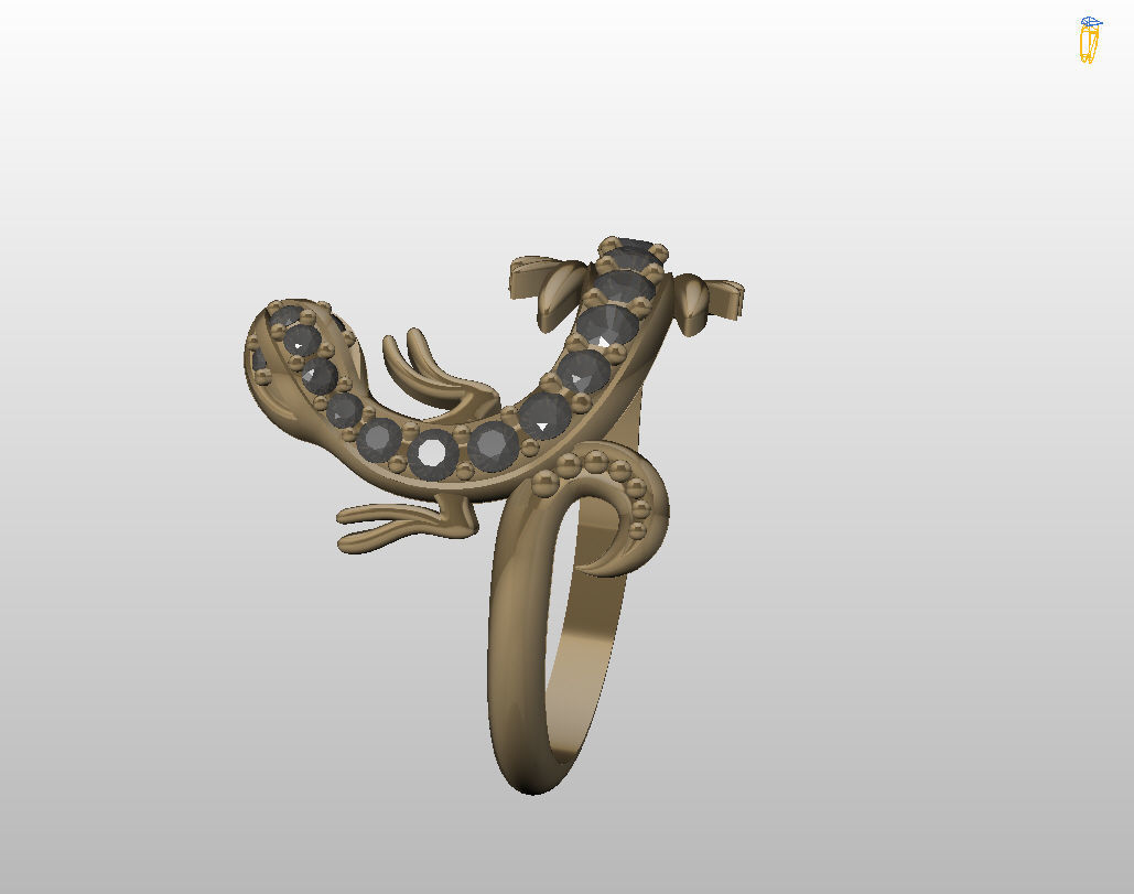 Ring lizard 3D print model_19