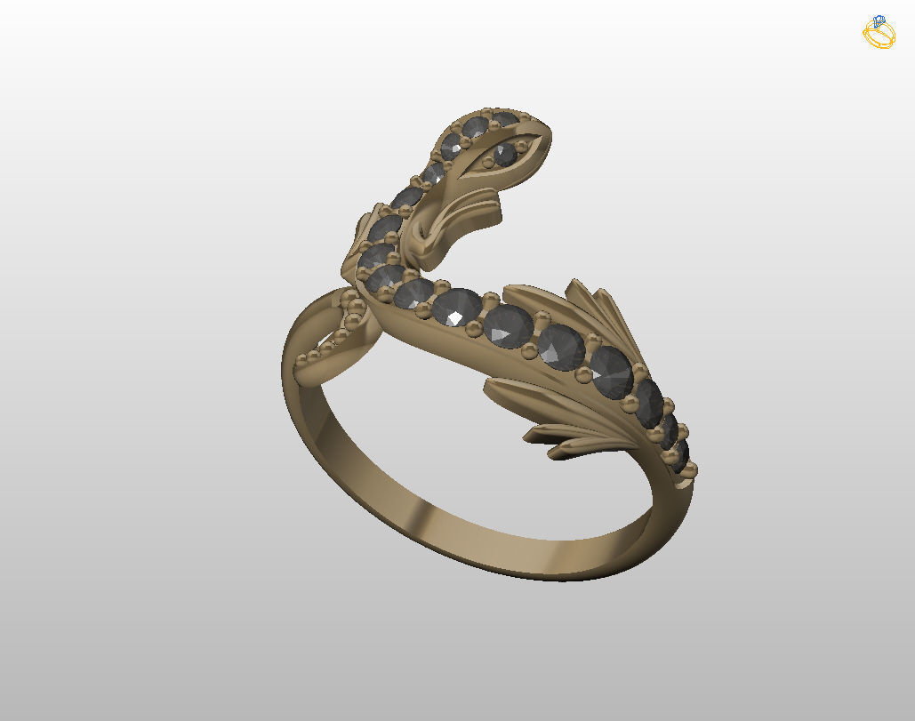 Ring lizard 3D print model_15