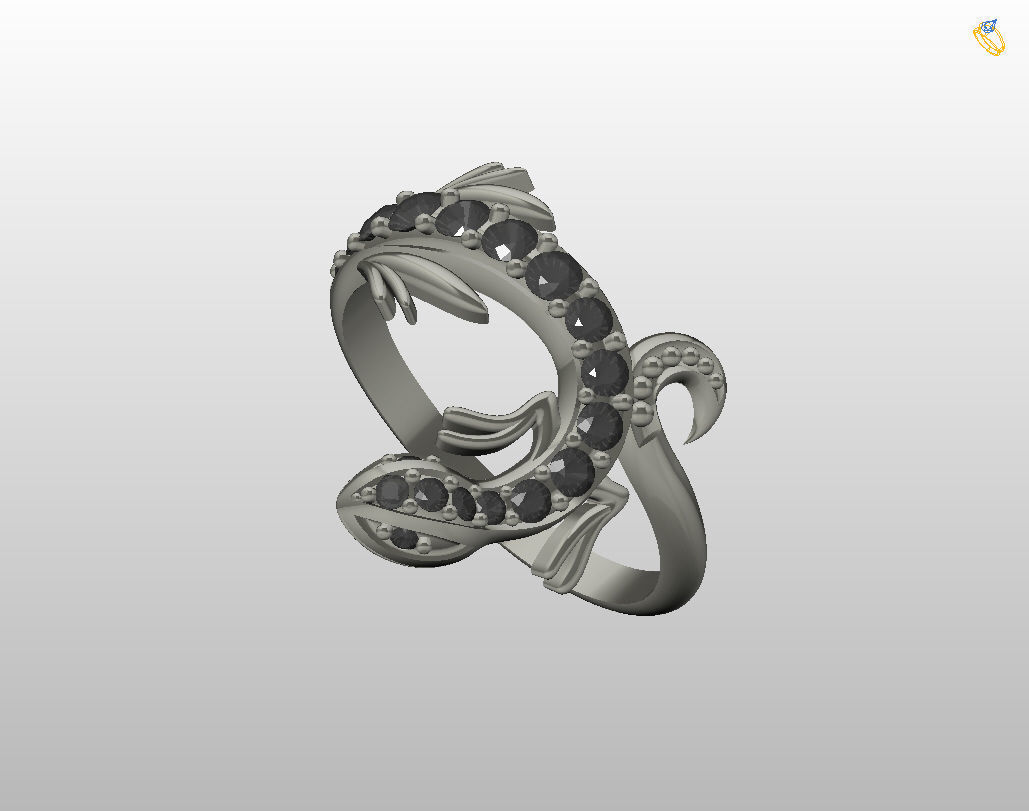 Ring lizard 3D print model_38