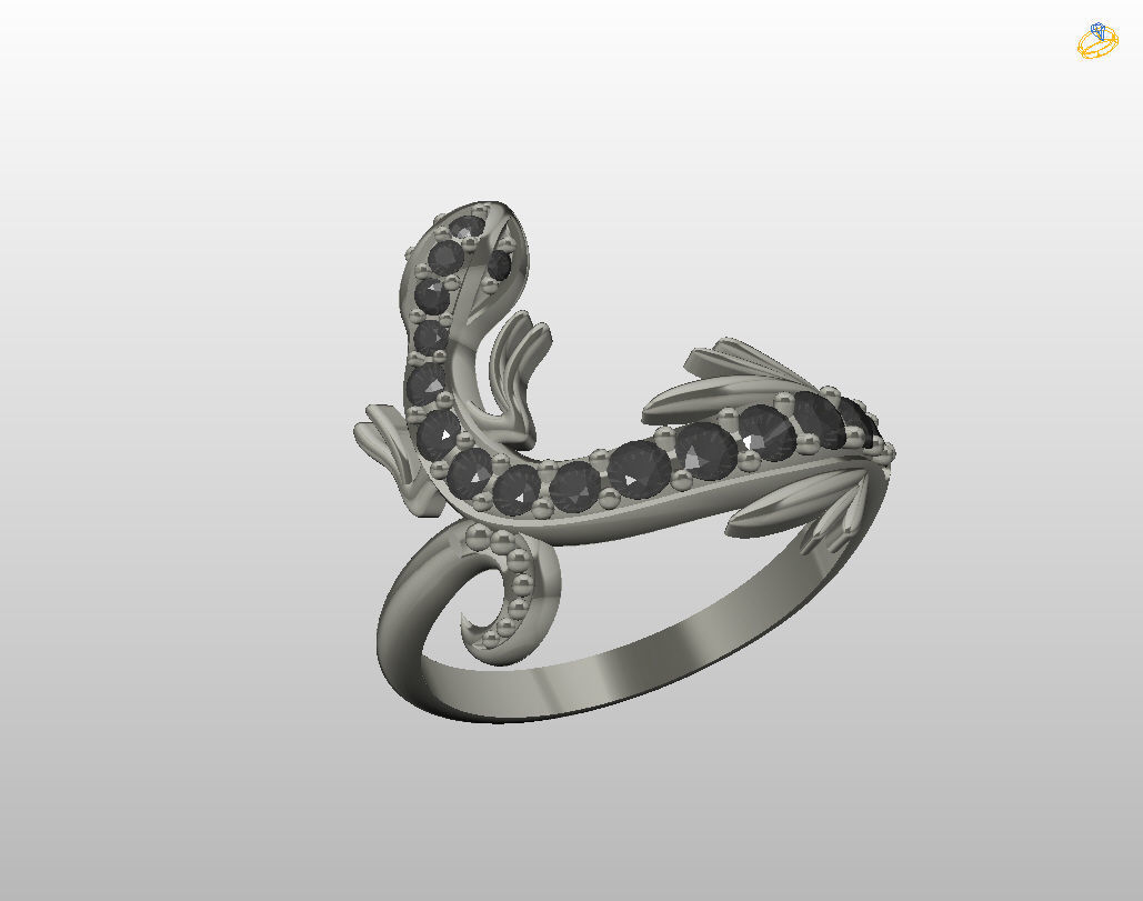 Ring lizard 3D print model_33