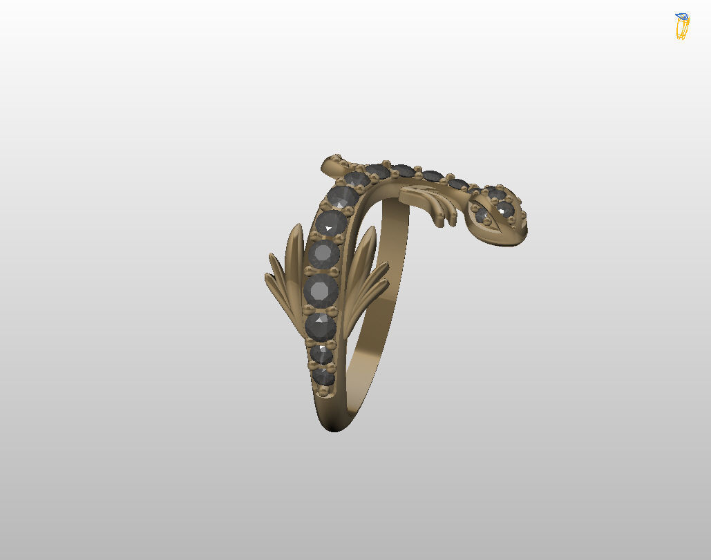 Ring lizard 3D print model_12