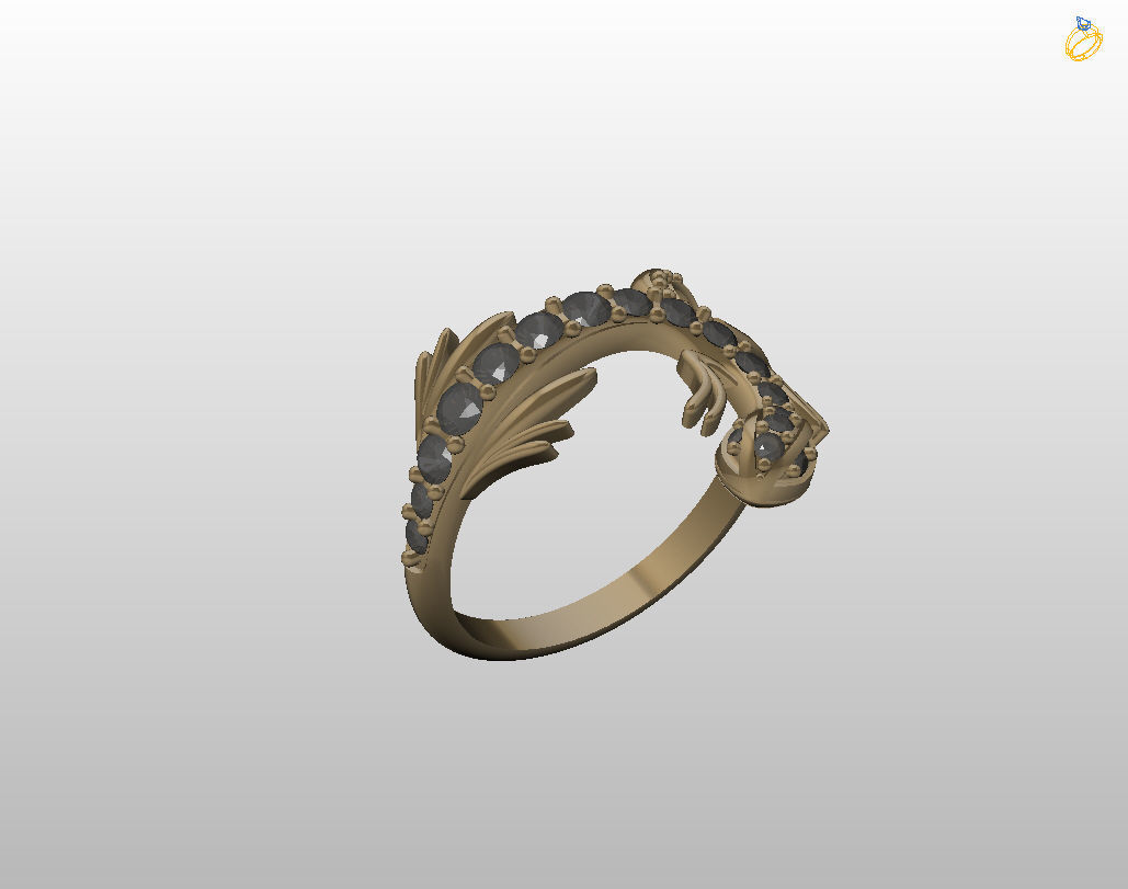Ring lizard 3D print model_10