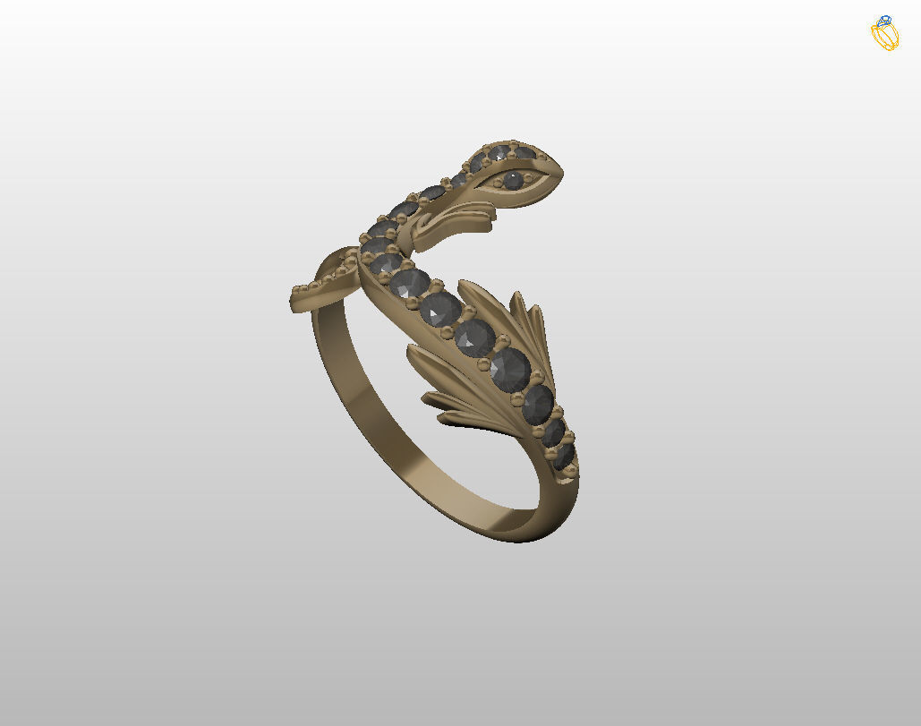Ring lizard 3D print model_14