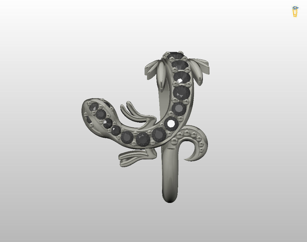 Ring lizard 3D print model_36