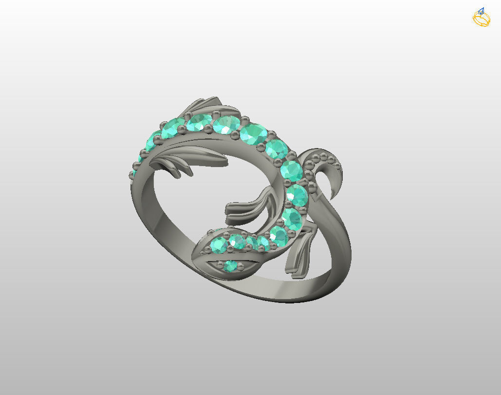 Ring lizard 3D print model_25