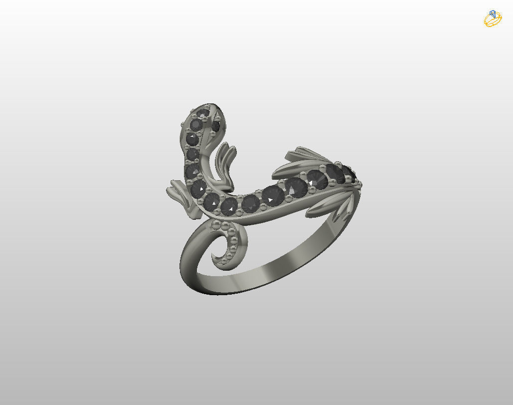 Ring lizard 3D print model_34