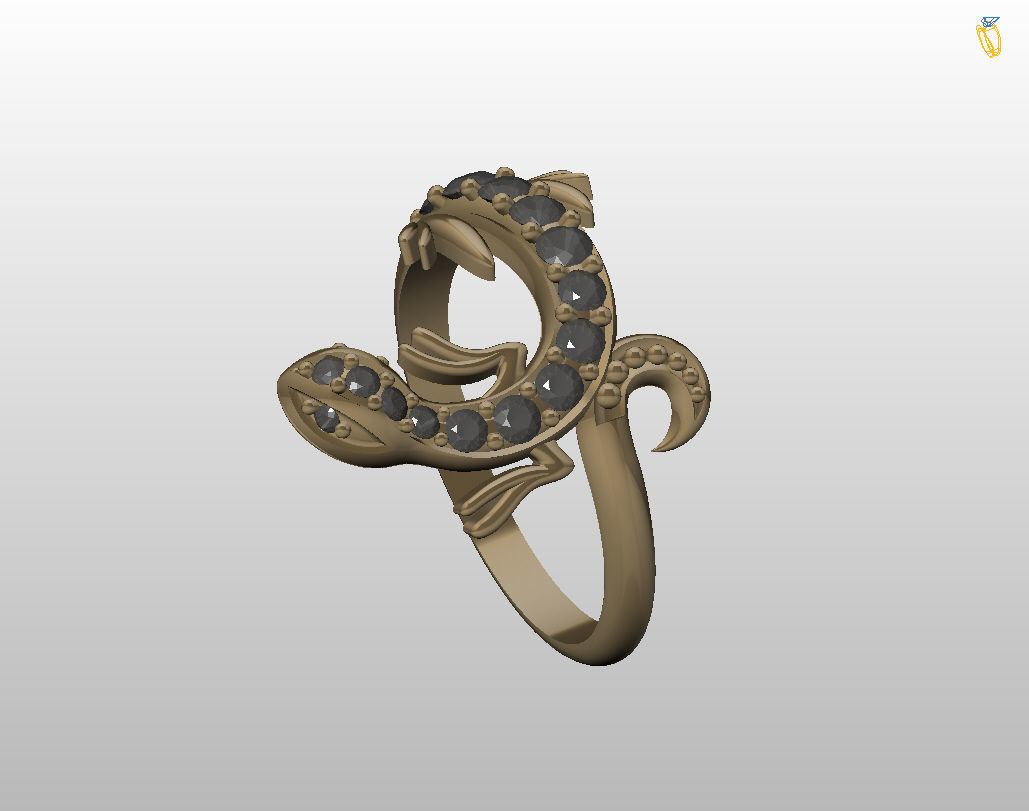 Ring lizard 3D print model_45