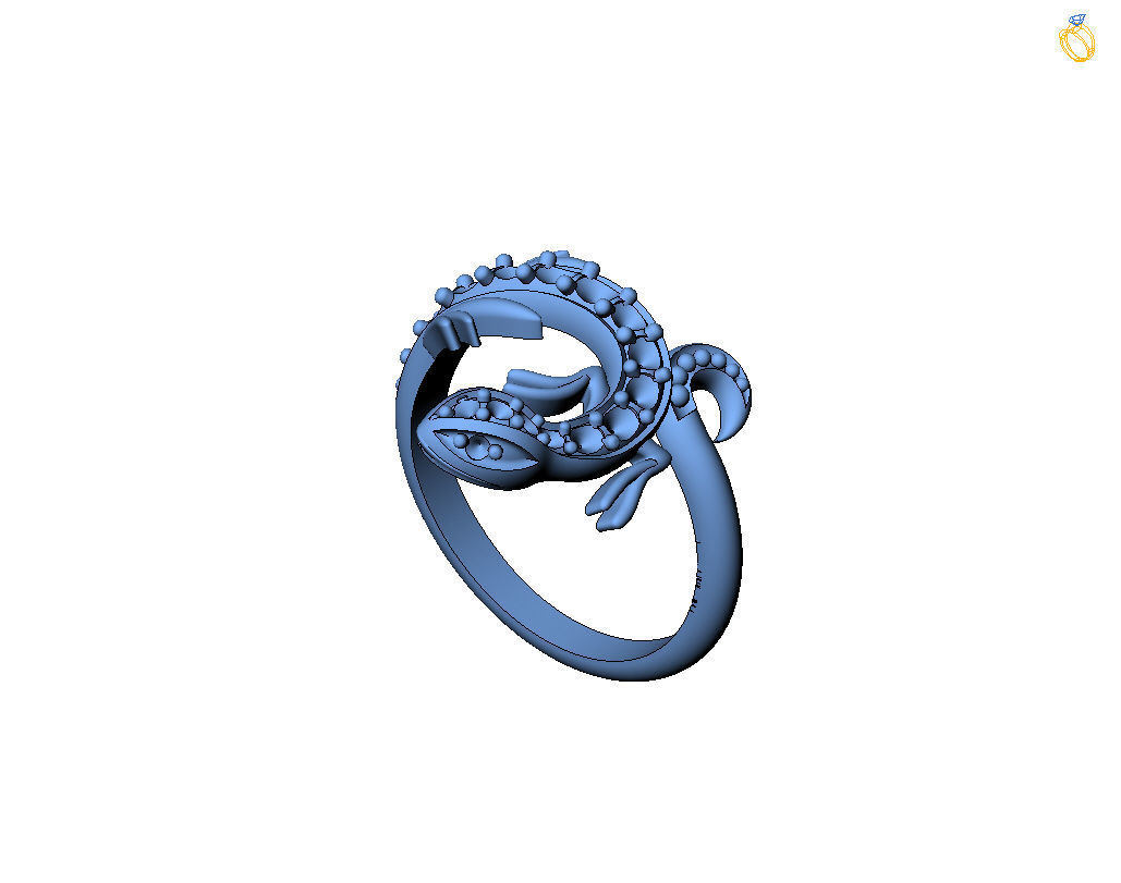 Ring lizard 3D print model_43