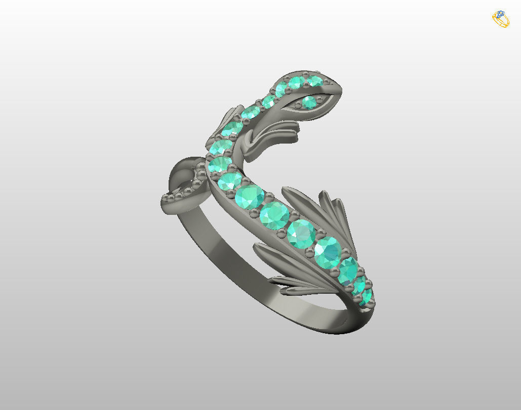 Ring lizard 3D print model_28