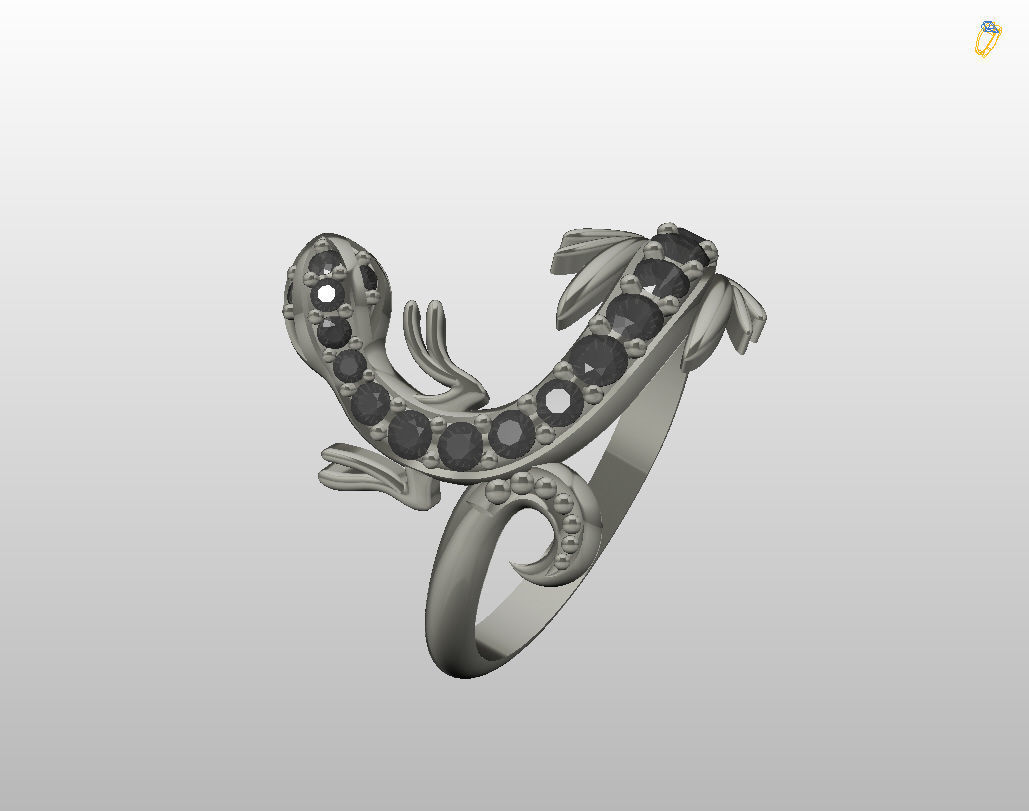 Ring lizard 3D print model_35