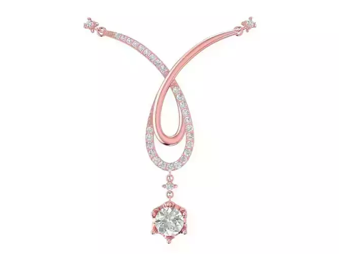 Elegant Diamond Pendant Necklace for Women 1983