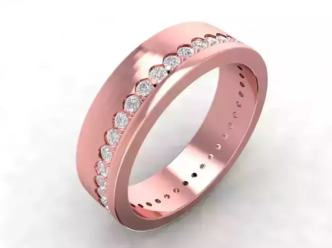 Elegant Diamond Eternity Wedding Band for Men and Women 1985