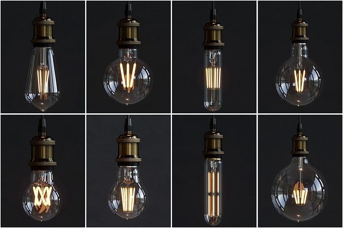 Vintage Bulbs 3D model