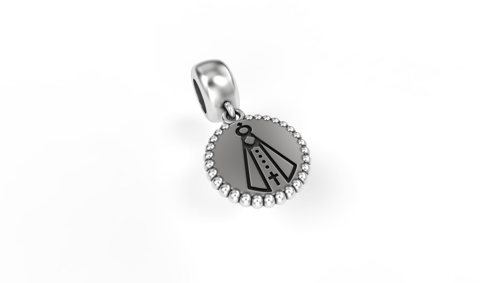 Our Lady of the Apparition Charm 3D print model_1