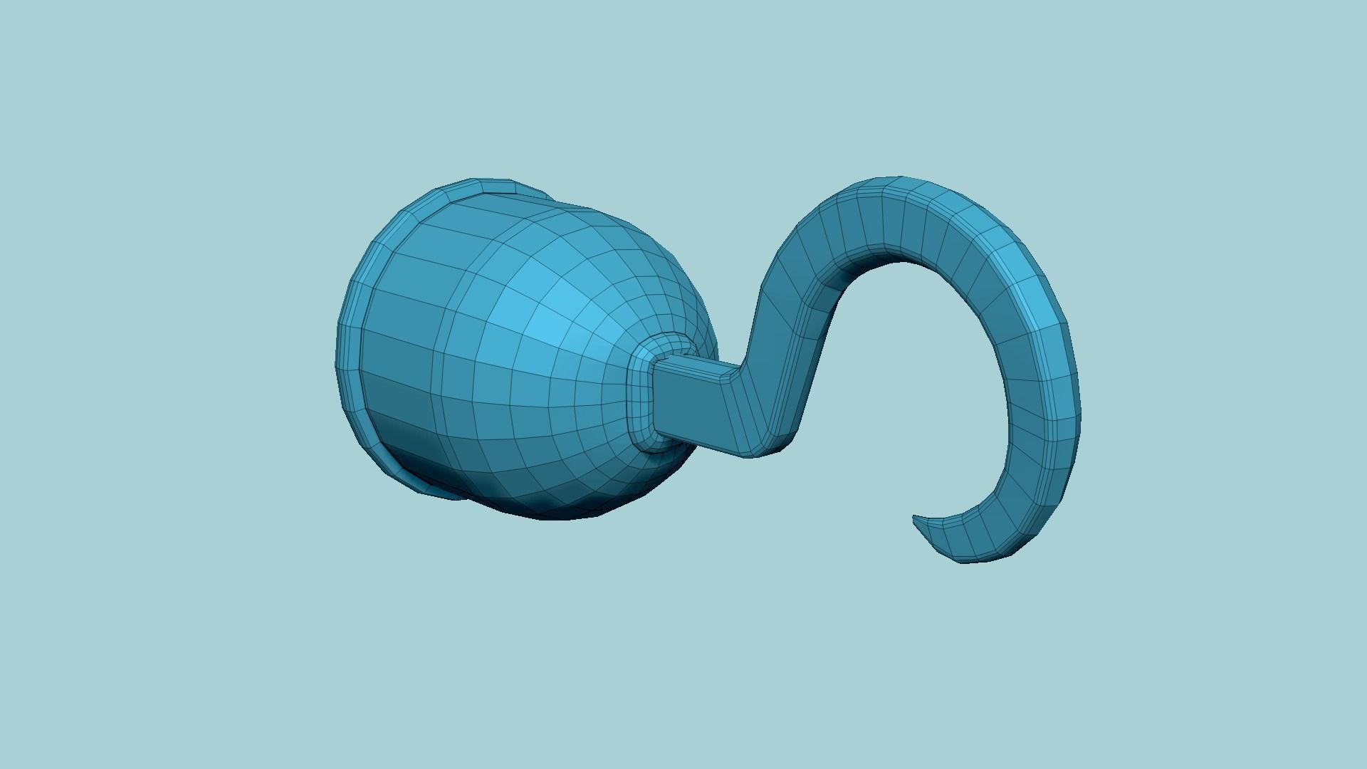 Pirate Hook A2 - Rusted Old - Character Design Fashion Low-poly 3D model_7