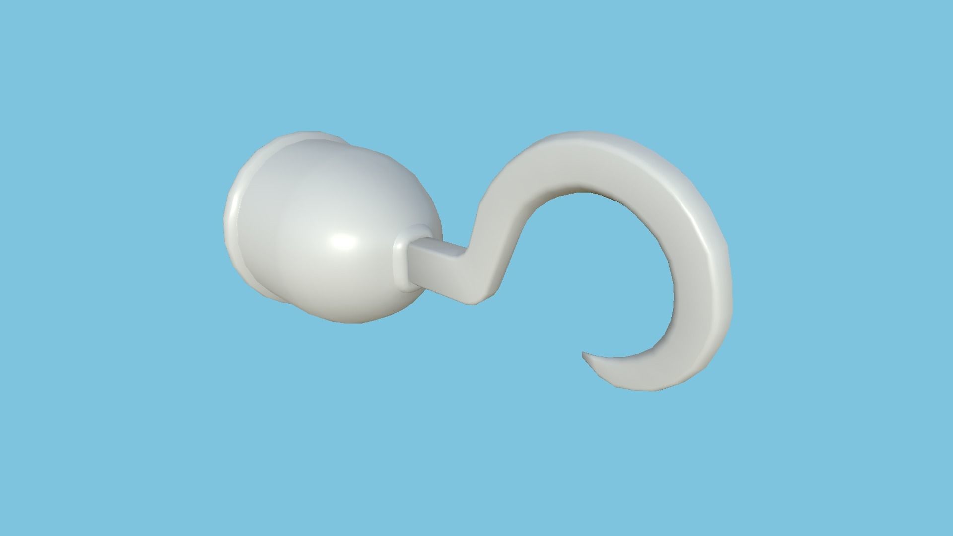 Pirate Hook A2 - Rusted Old - Character Design Fashion Low-poly 3D model_10