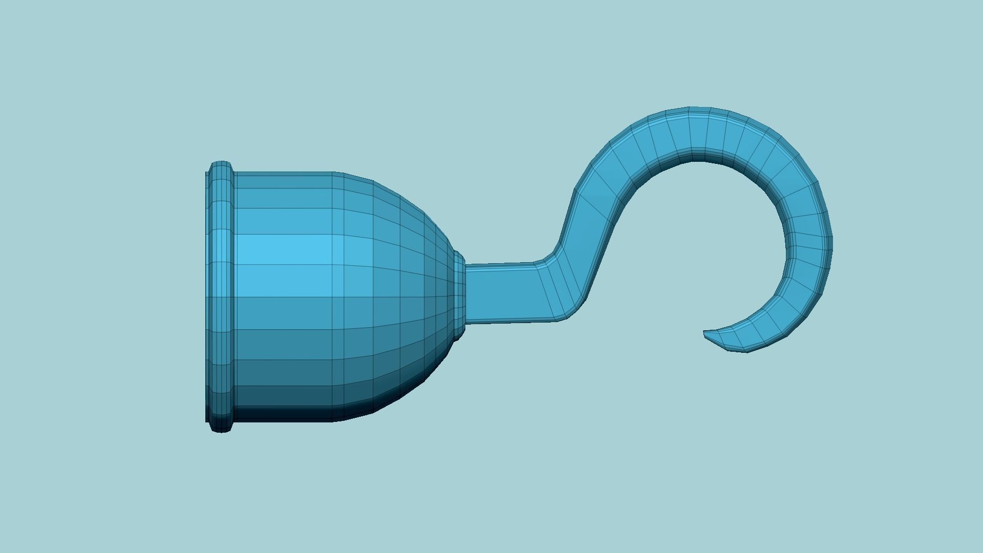 Pirate Hook A2 - Rusted Old - Character Design Fashion Low-poly 3D model_8