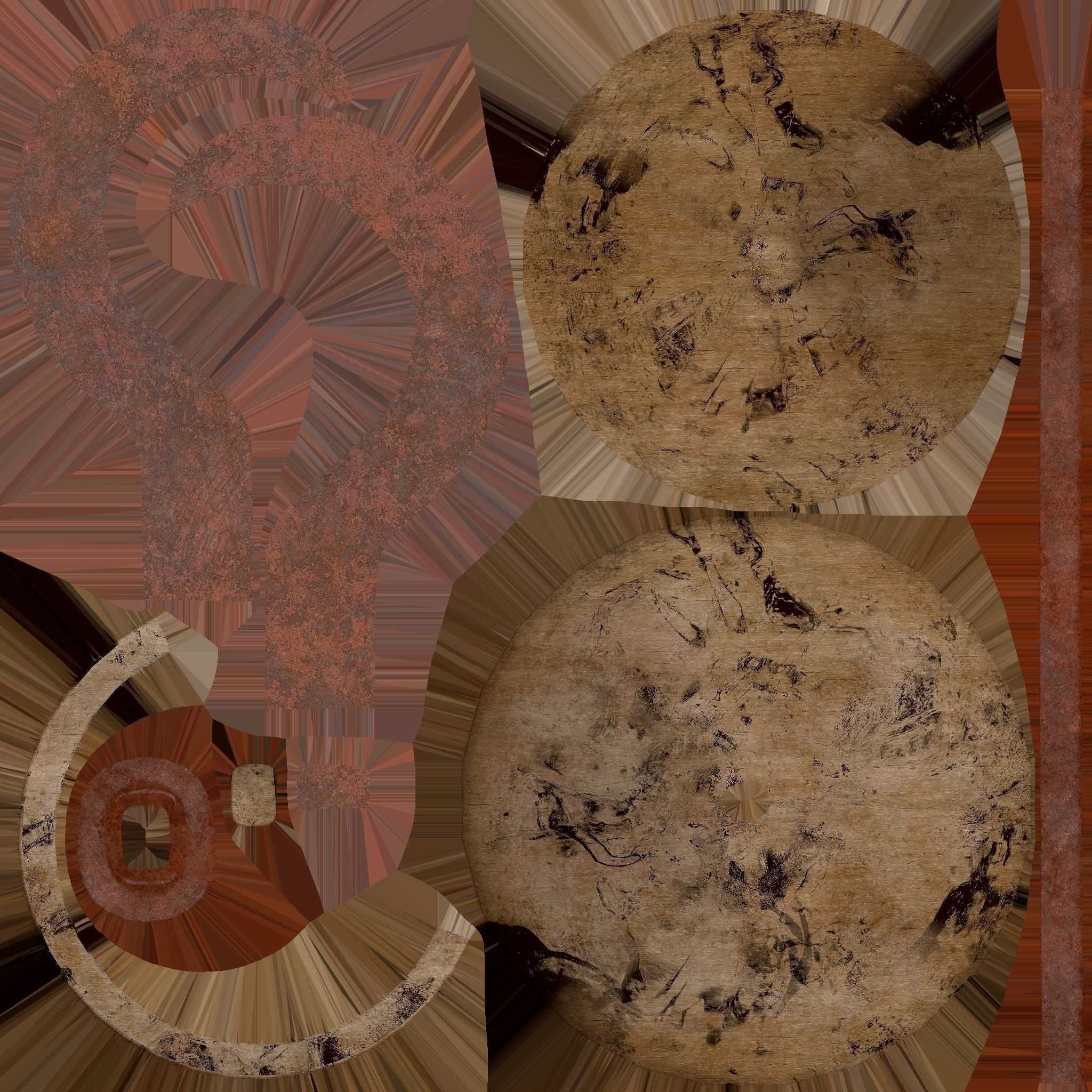 Pirate Hook A2 - Rusted Old - Character Design Fashion Low-poly 3D model_15