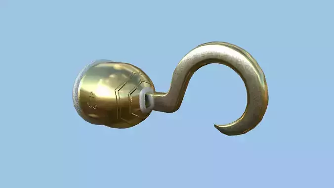 Pirate Hook A4 - Golden Luxury - Character Design Fashion Low-poly 3D model