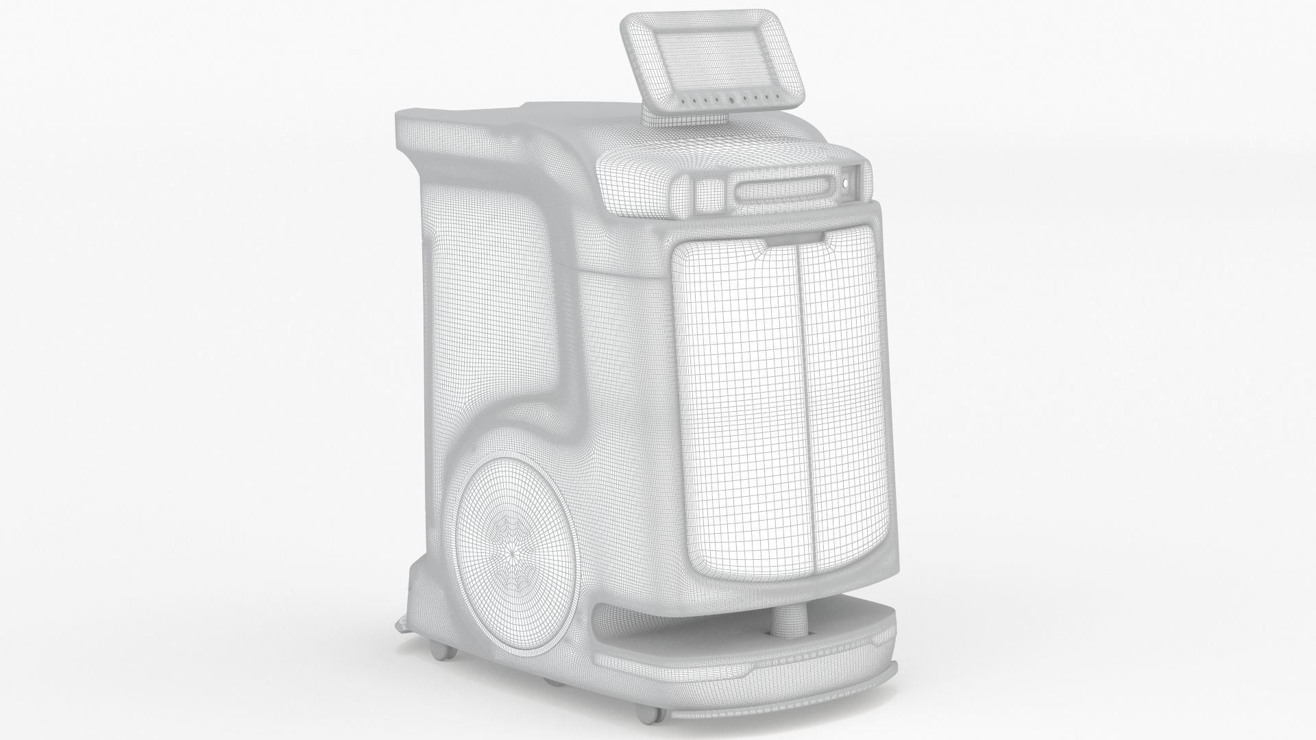 Saite Hospital Delivery Robot 3D model_14